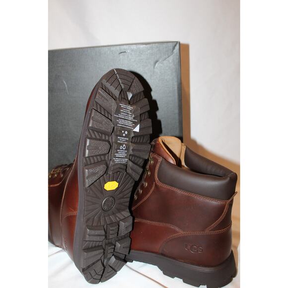 NIB UGG MEN'S WATERPROOF STENTON WORK CASUAL LEATHER BOOTS - Picture 7 of 8